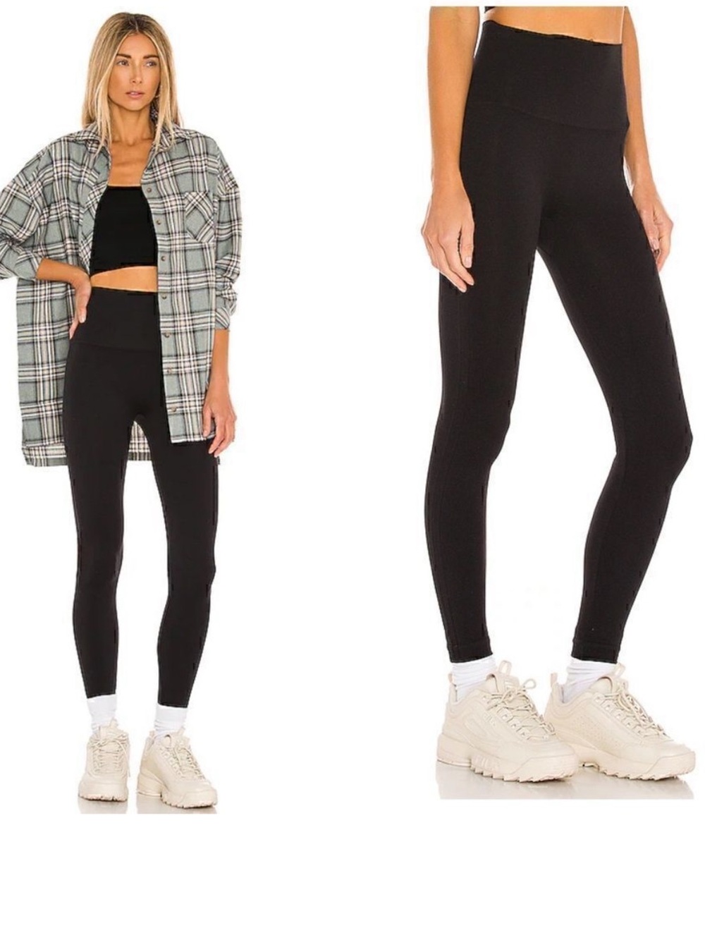 SPANX look at me now seamless black leggings L